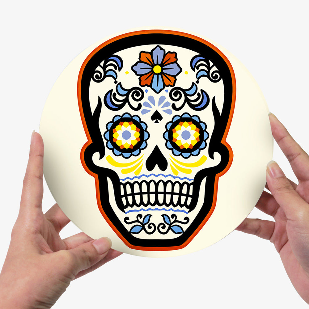 Calavera de Flores 6 Salvamanteles Pintar por Números