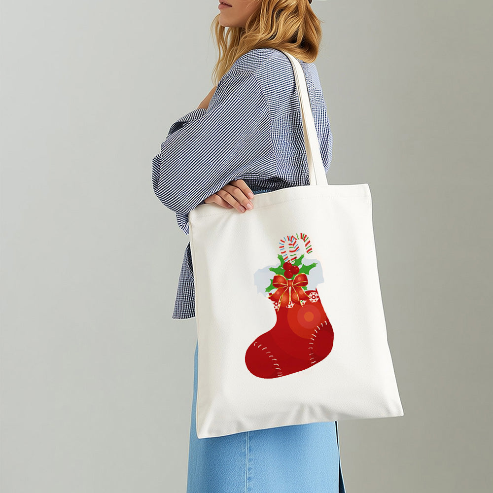 Calcetín Rojo de Navidad Bolsa de Lienzo Pintar por Números