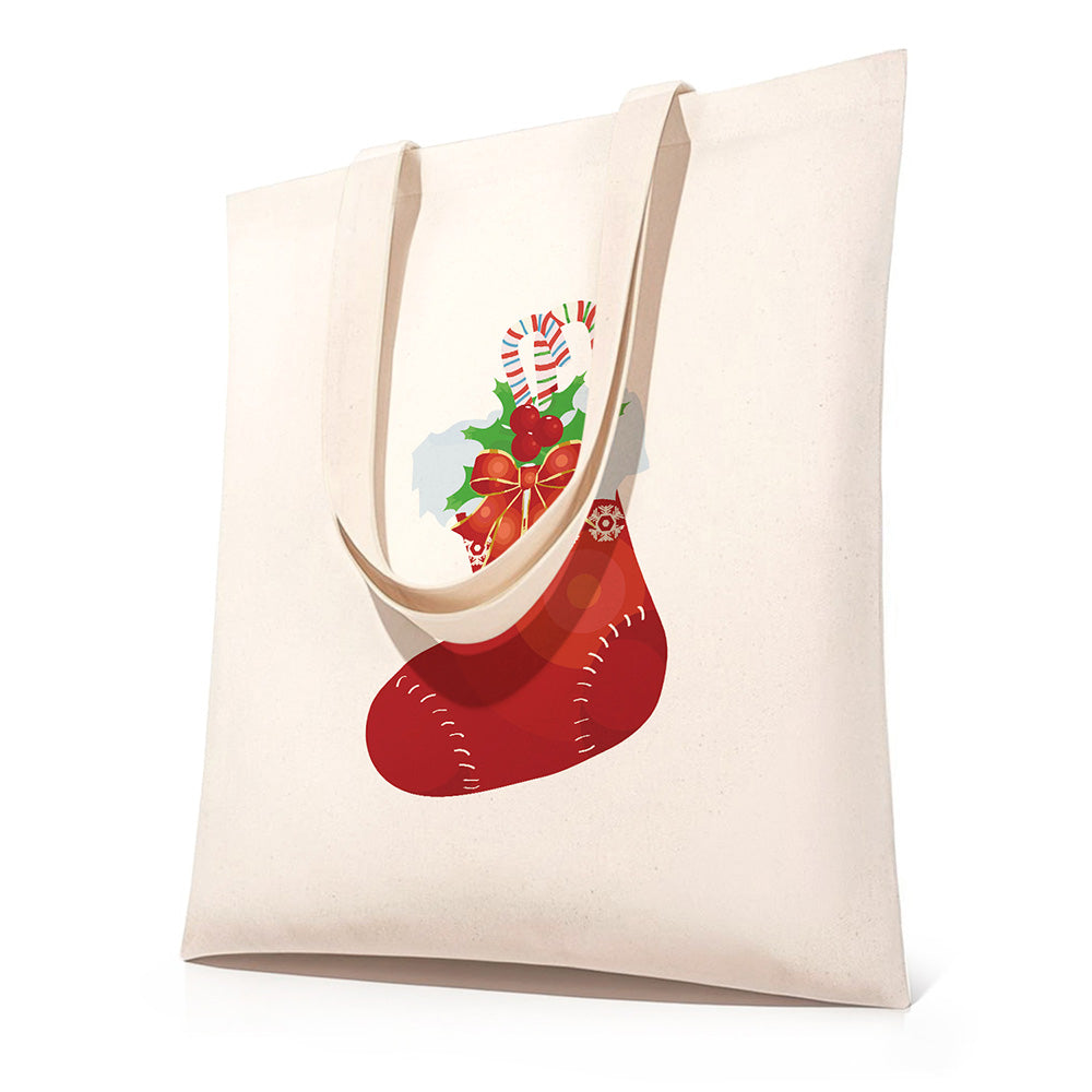 Calcetín Rojo de Navidad Bolsa de Lienzo Pintar por Números