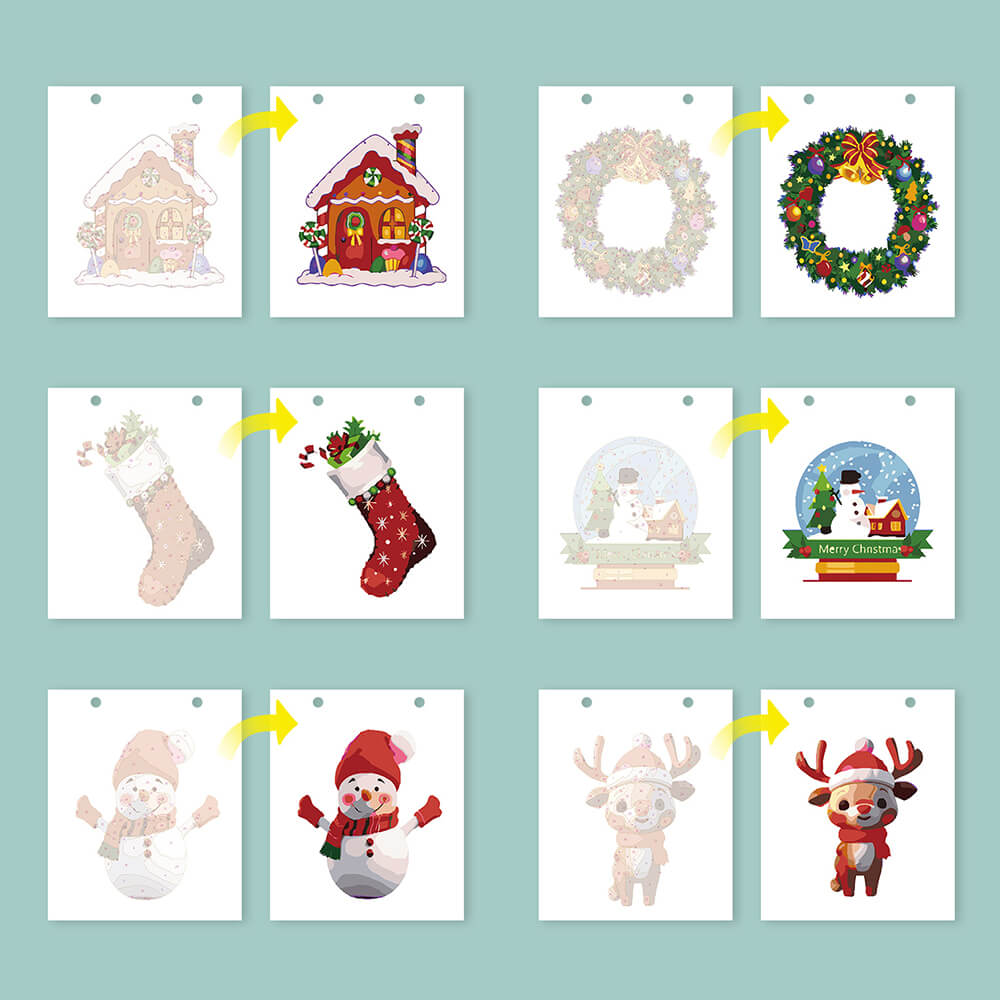 Calendario de Escritorio 2026 Pintar por Números | Ambiente Navideño