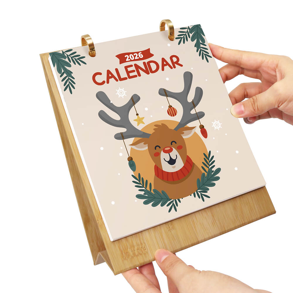 Calendario de Escritorio 2026 Pintar por Números | Ambiente Navideño
