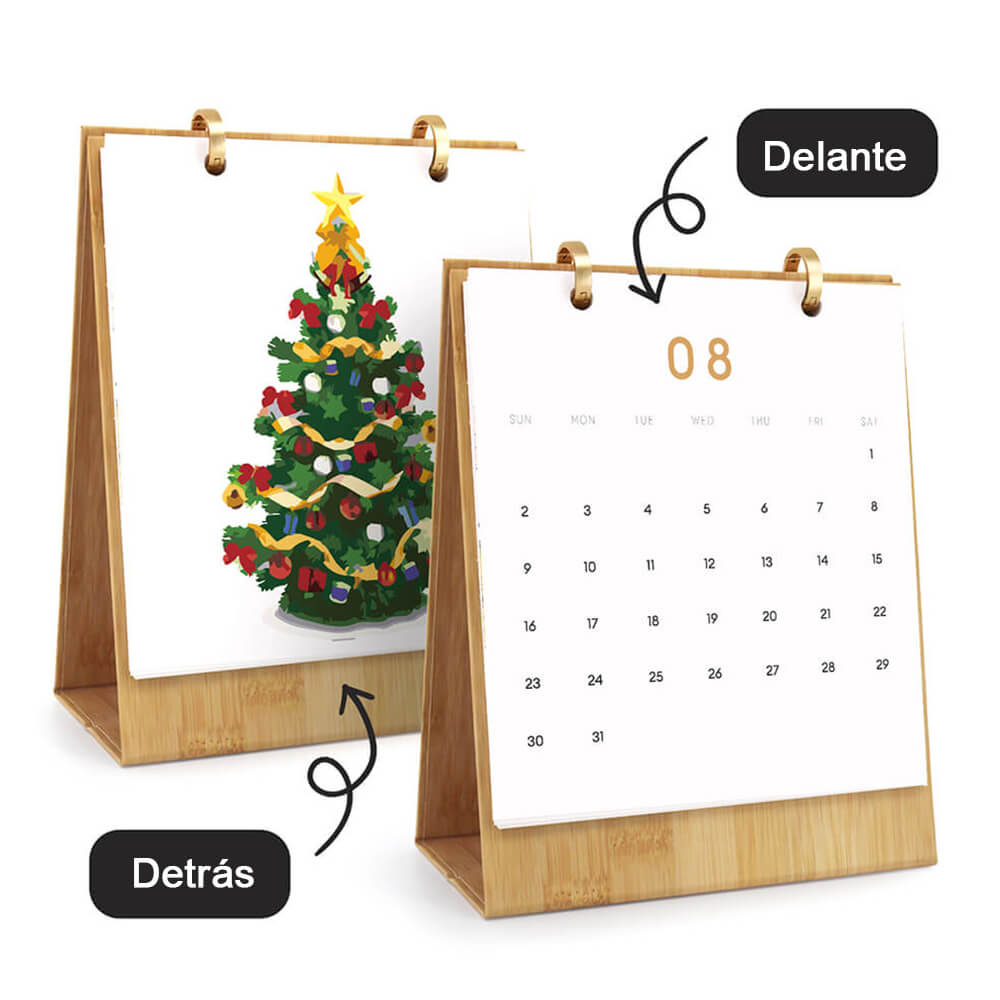 Calendario de Escritorio 2026 Pintar por Números | Ambiente Navideño
