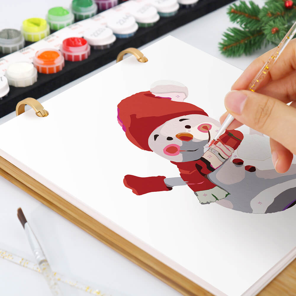 Calendario de Escritorio 2026 Pintar por Números | Ambiente Navideño