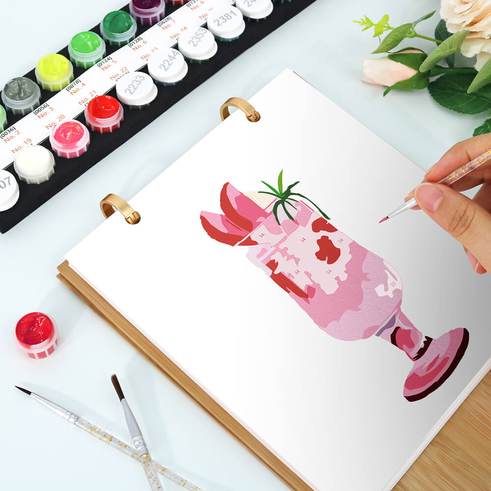 Calendario de Escritorio 2026 Pintar por Números | Cócteles Deliciosos
