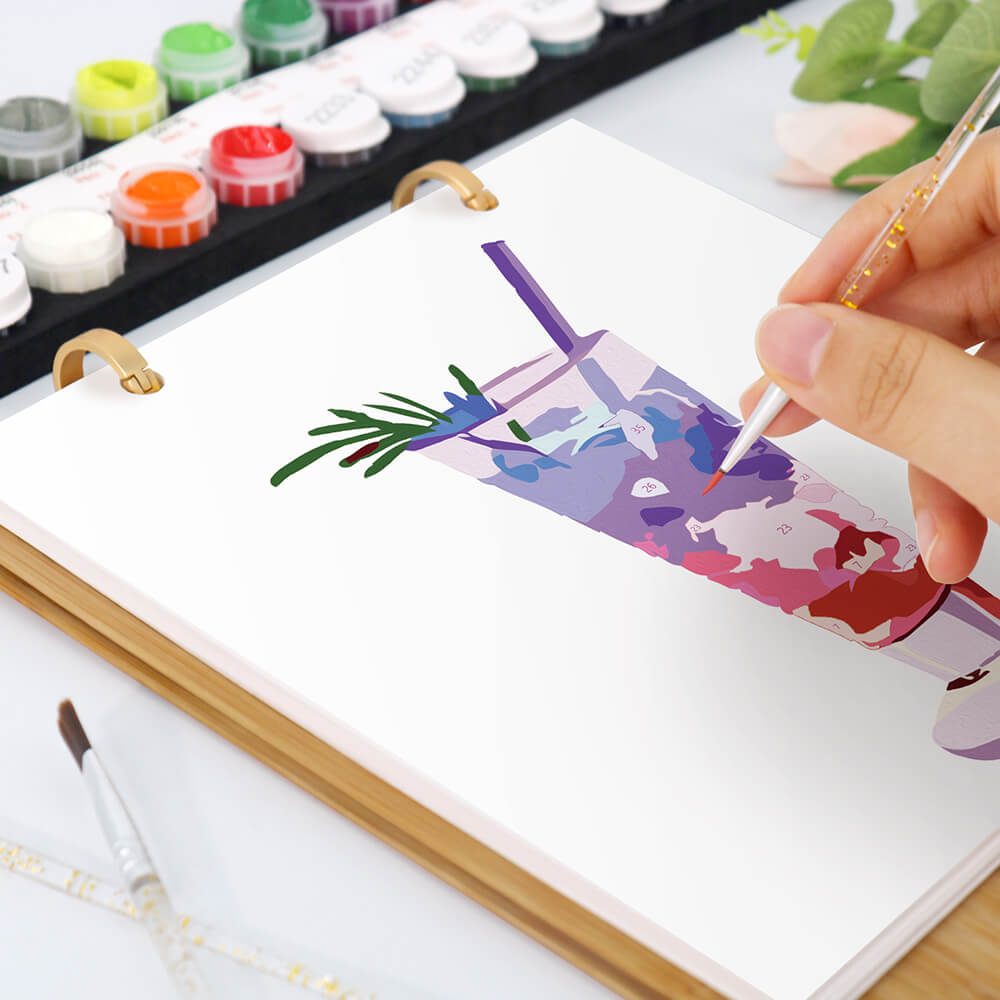 Calendario de Escritorio 2026 Pintar por Números | Cócteles Deliciosos