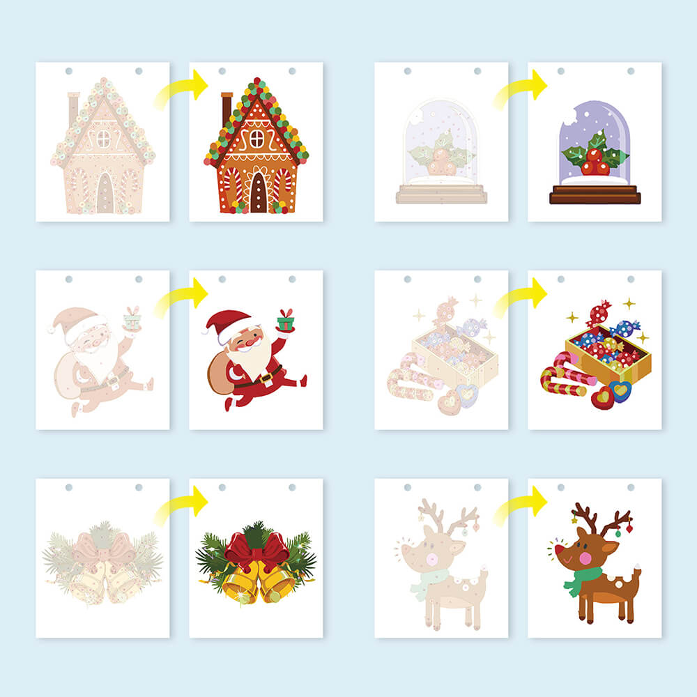 Calendario de Escritorio 2026 Pintar por Números | Decoraciones de Navidad