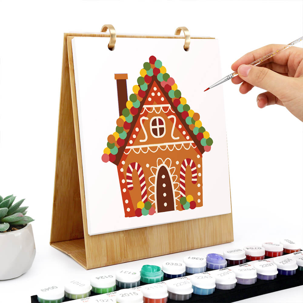 Calendario de Escritorio 2026 Pintar por Números | Decoraciones de Navidad