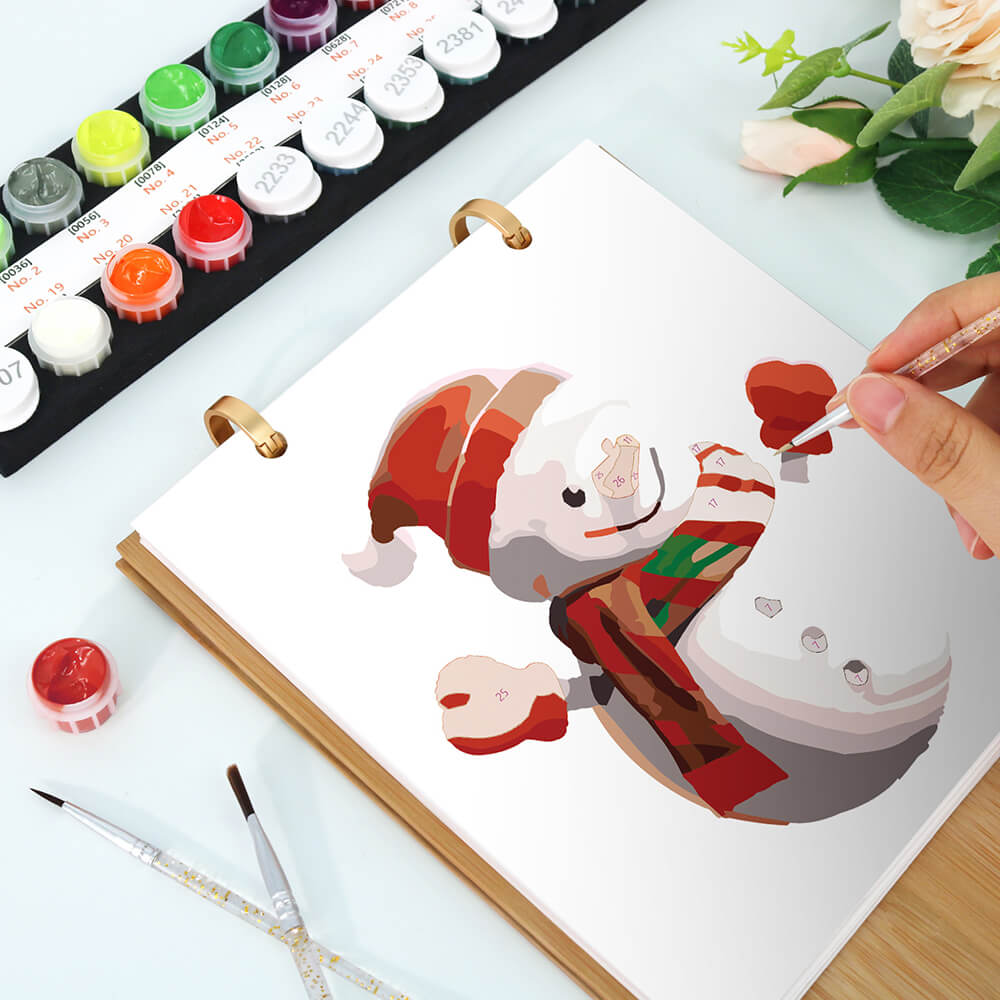 Calendario de Escritorio 2026 Pintar por Números | Feliz Navidad
