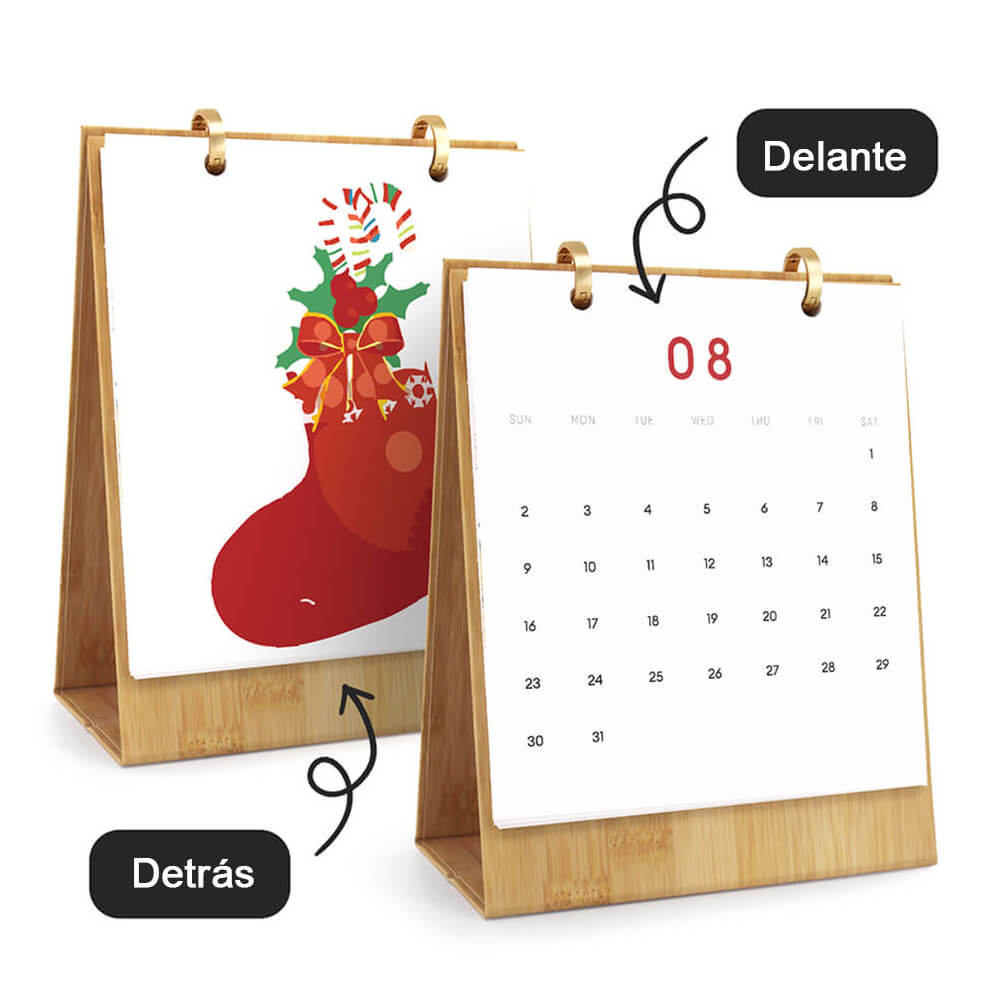 Calendario de Escritorio 2026 Pintar por Números | Feliz Navidad