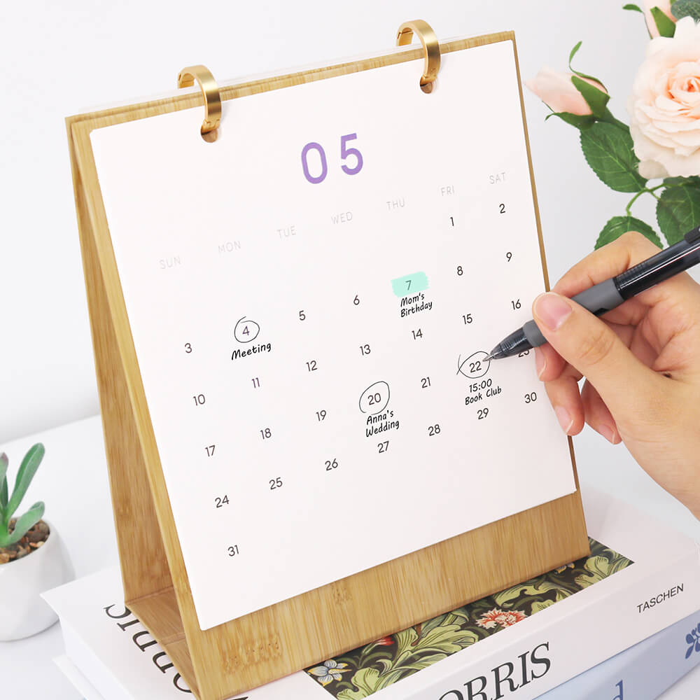 Calendario de Escritorio 2026 Pintar por Números | Flores Hermosas