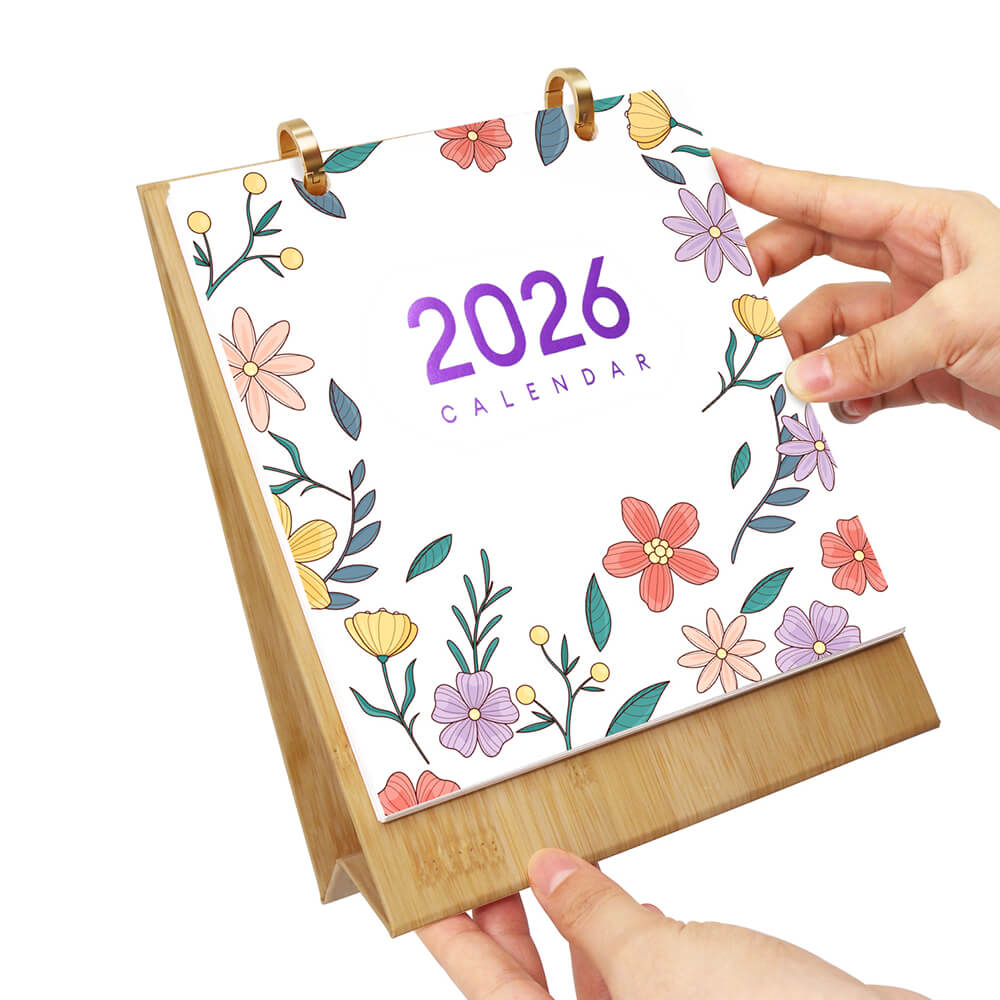 Calendario de Escritorio 2026 Pintar por Números | Flores Hermosas