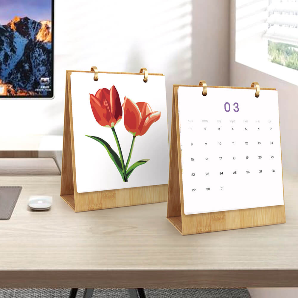 Calendario de Escritorio 2026 Pintar por Números | Flores Hermosas