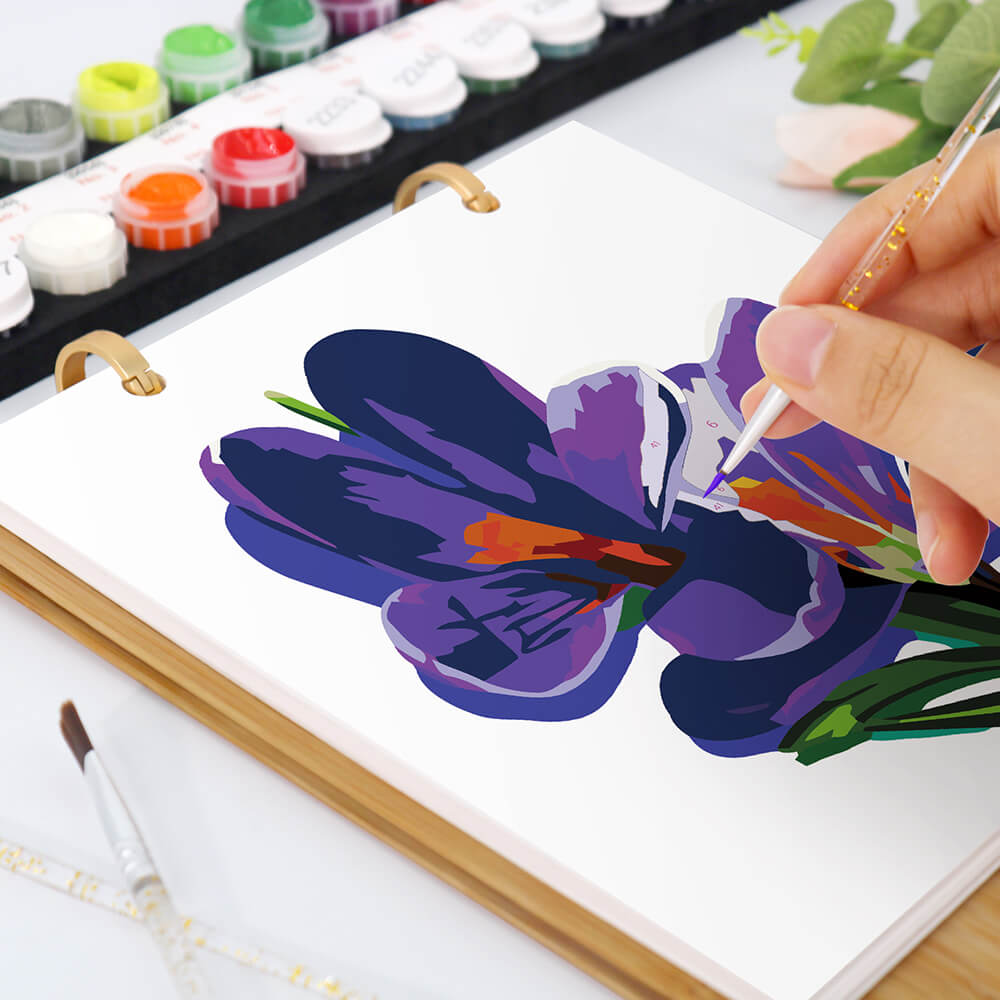 Calendario de Escritorio 2026 Pintar por Números | Flores Hermosas