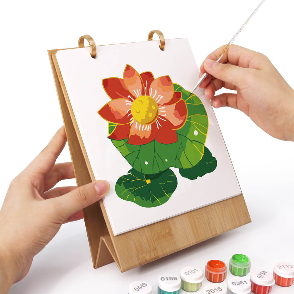 Calendario de Escritorio 2026 Pintar por Números | Flores Hermosas