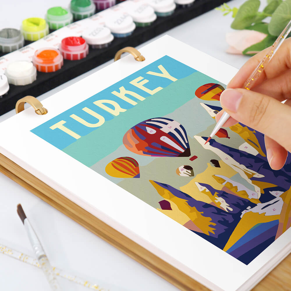 Calendario de Escritorio 2026 Pintar por Números | Viaje por el Mundo