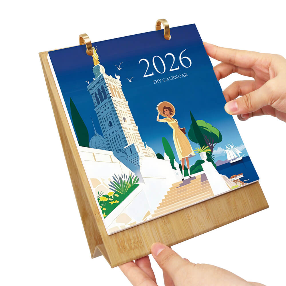 Calendario de Escritorio 2026 Pintar por Números | Viaje por el Mundo
