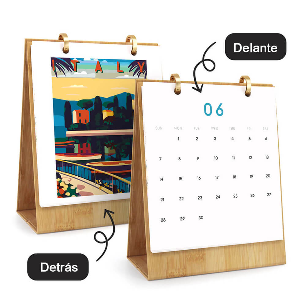 Calendario de Escritorio 2026 Pintar por Números | Viaje por el Mundo