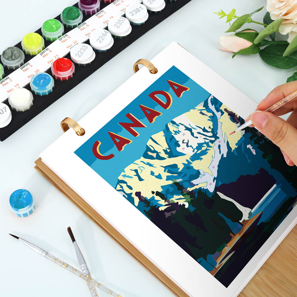 Calendario de Escritorio 2026 Pintar por Números | Viaje por el Mundo