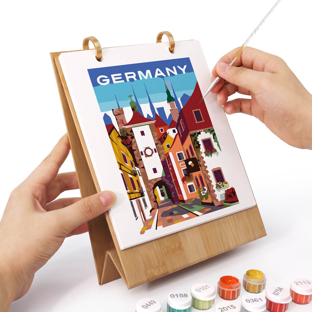 Calendario de Escritorio 2026 Pintar por Números | Viaje por el Mundo