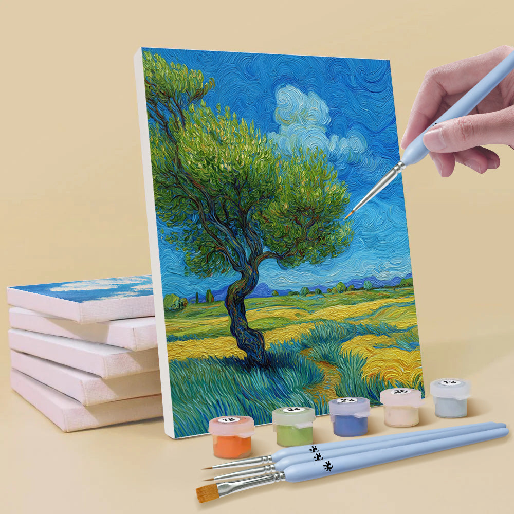 Campos al Estilo de Van Gogh 6 Partes Mini Pintar por Números