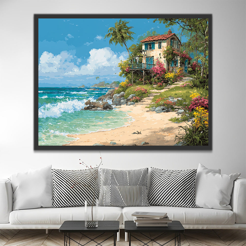 Casa Pequeña Junto al Mar Pintar por Números