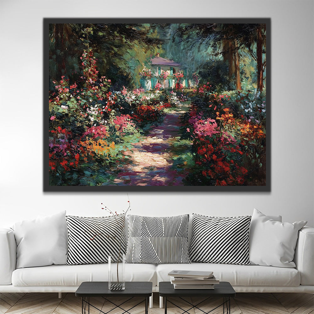 Casita Blanca en el Valle de las Flores Pintar por Números