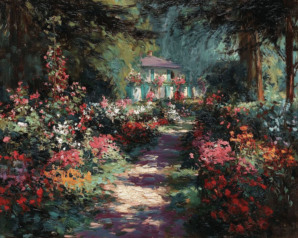 Casita Blanca en el Valle de las Flores Pintar por Números