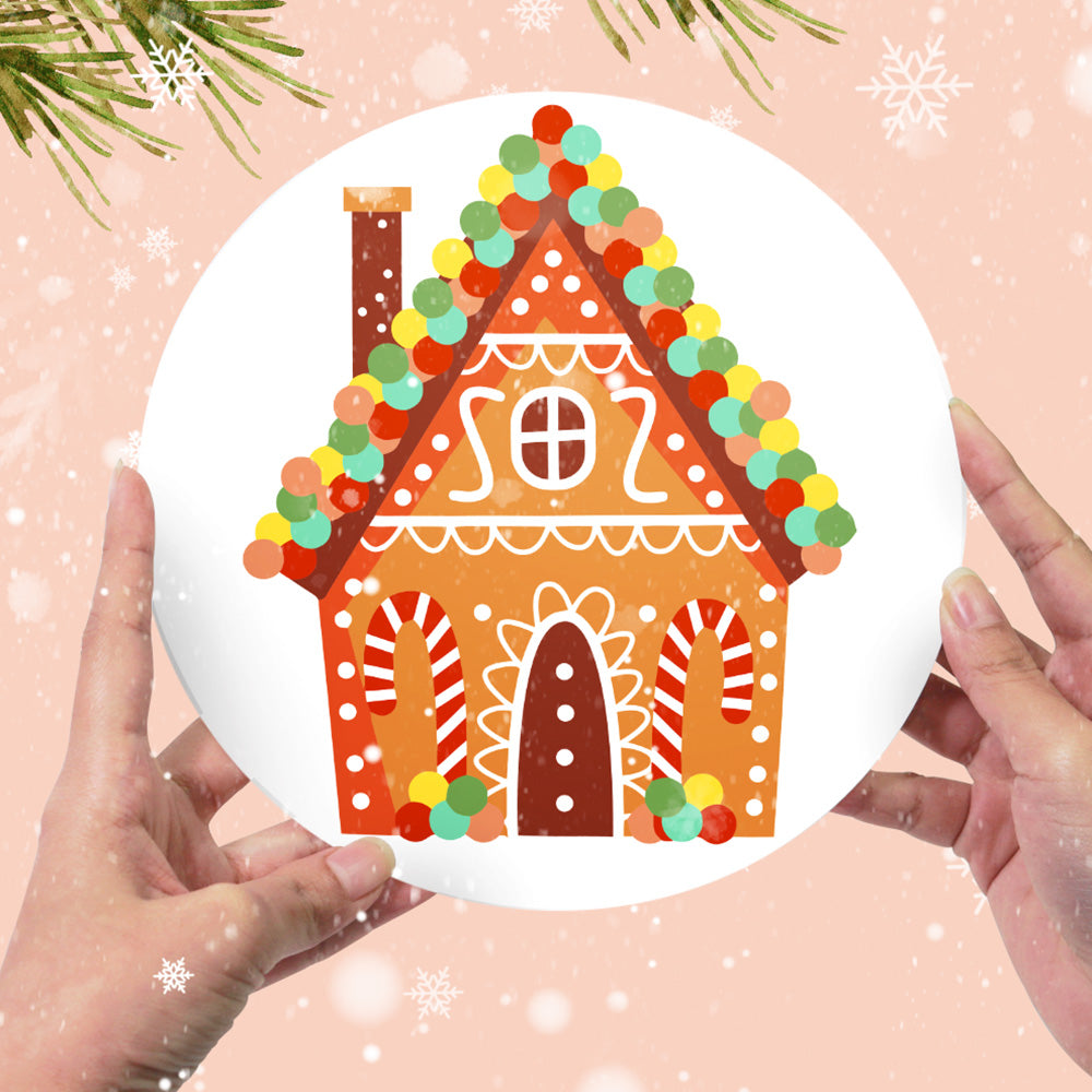 Castillo Navideño de Dibujos Animados 4 Salvamanteles Pintar por Números