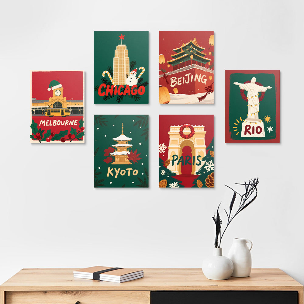 Celebración de Navidad en la Capital 6 Partes Mini Pintar por Números