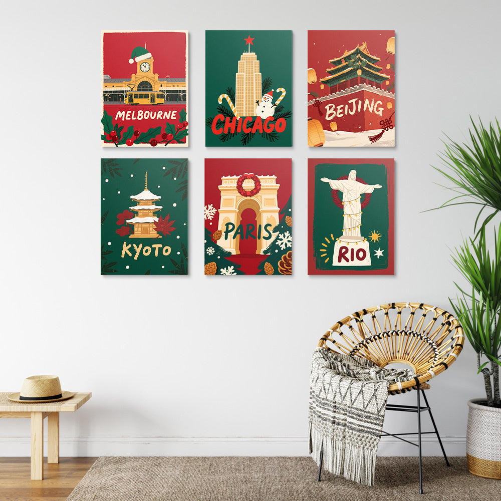 Celebración de Navidad en la Capital 6 Partes Mini Pintar por Números