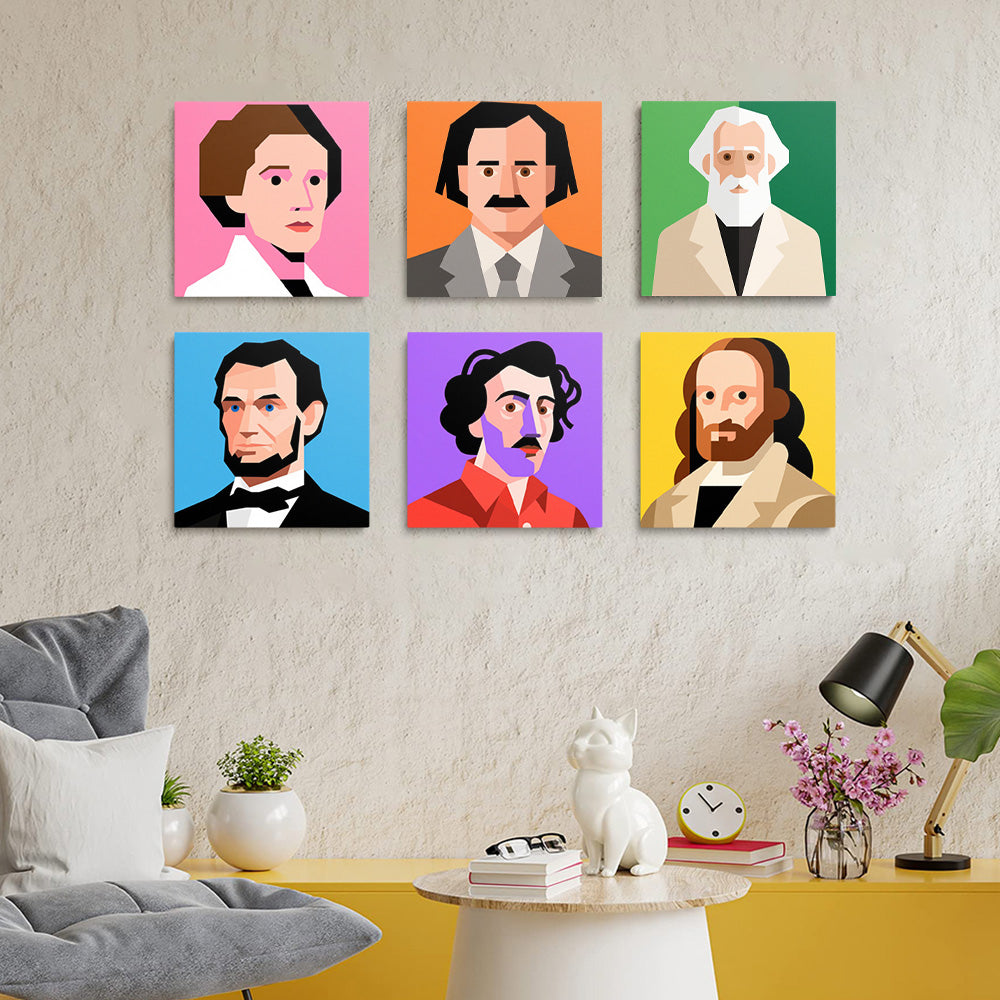 Celebridades del Mundo 6 Partes Mini Pintar por Números