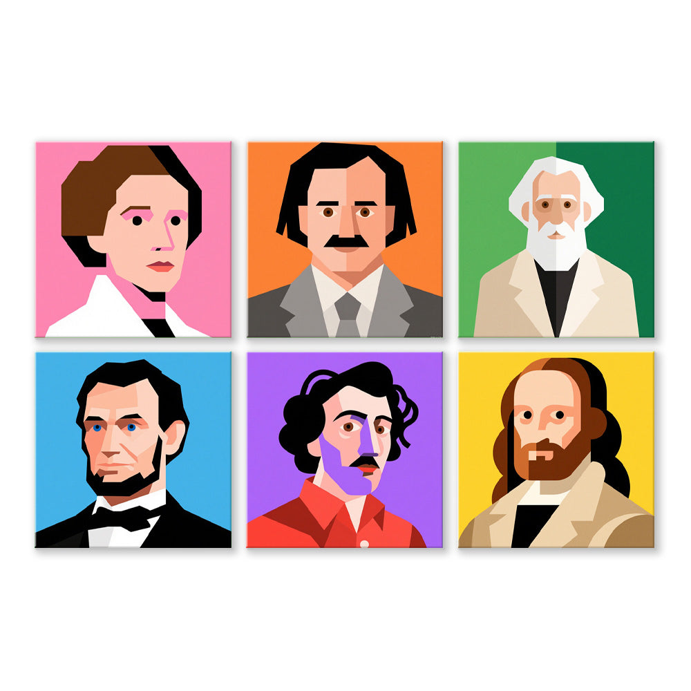 Celebridades del Mundo 6 Partes Mini Pintar por Números
