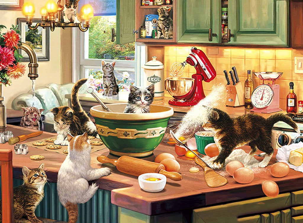 Cinco Gatos sobre la Manta Pintar por Números