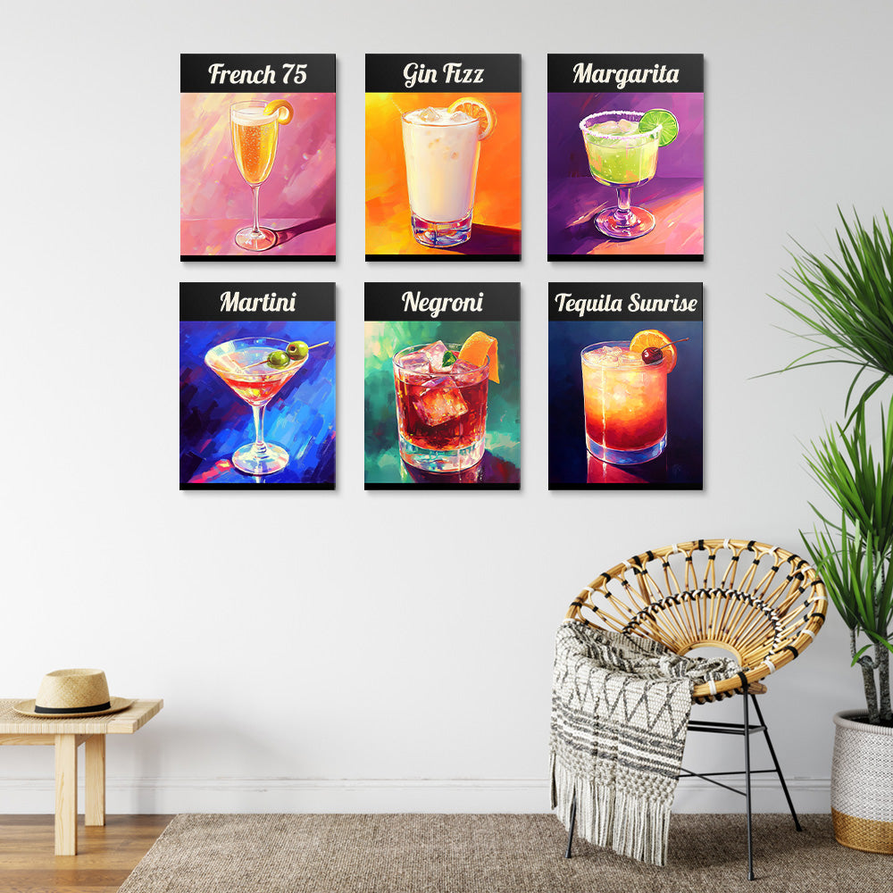 Cóctel Clásico 6 Partes Mini Pintar por Números