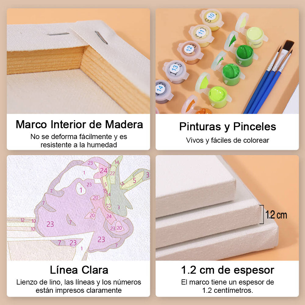 Cóctel de Frutas Refrescante 6 Partes Mini Pintar por Números