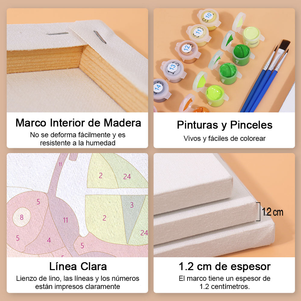 Cóctel de Limón con Hielo 6 Partes Mini Pintar por Números