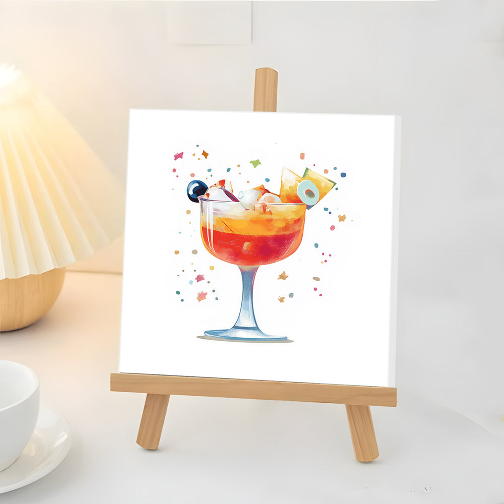 Cóctel de Naranja con Hielo Mini Pintar por Números