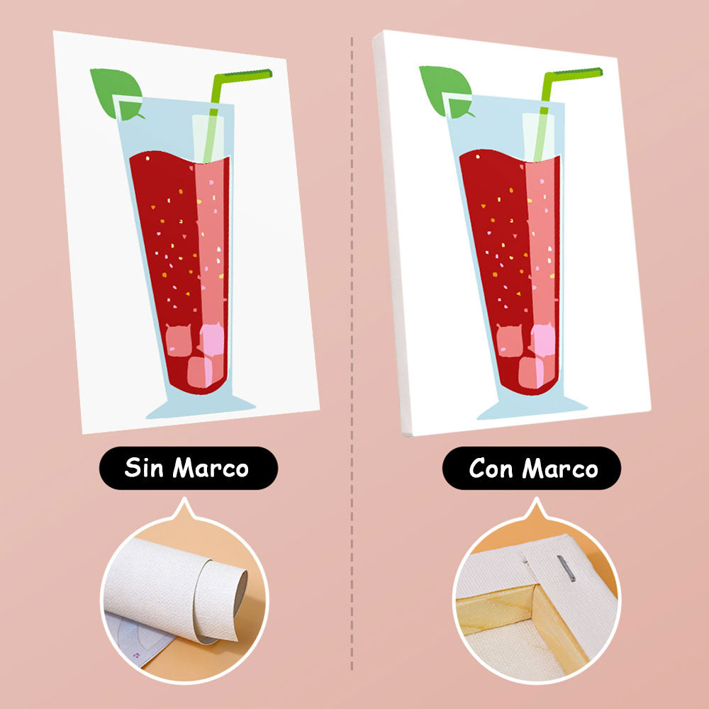 Cóctel de Verano 6 Partes Mini Pintar por Números