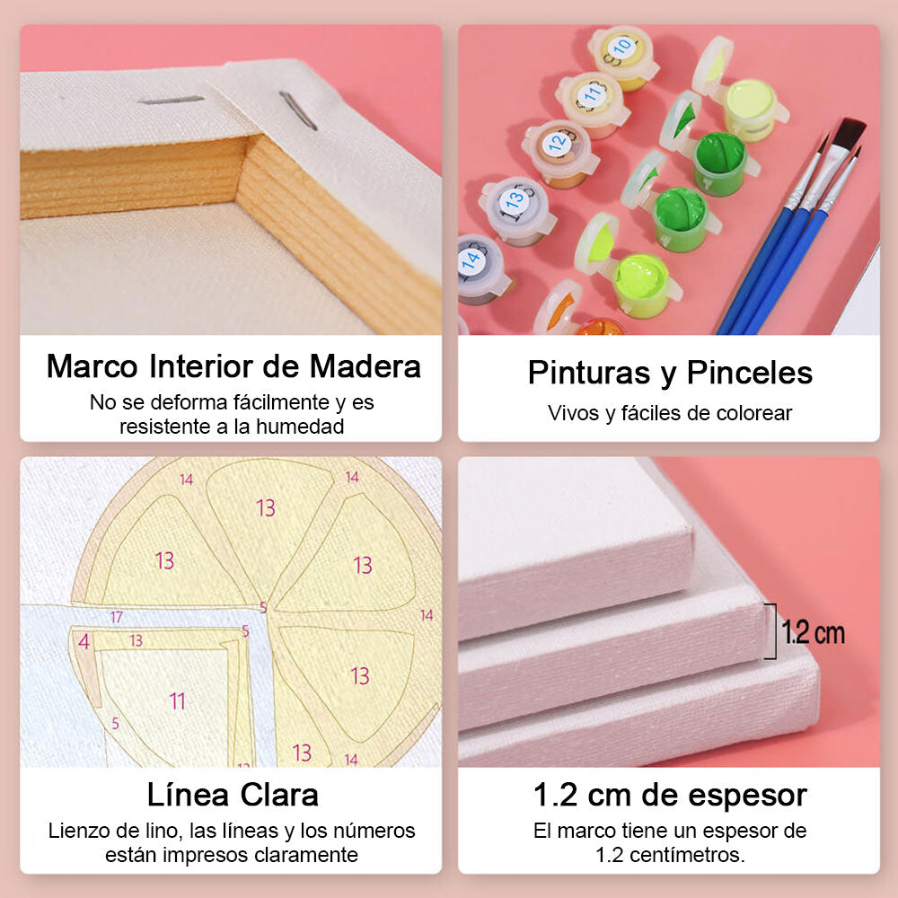 Cóctel de Verano 6 Partes Mini Pintar por Números