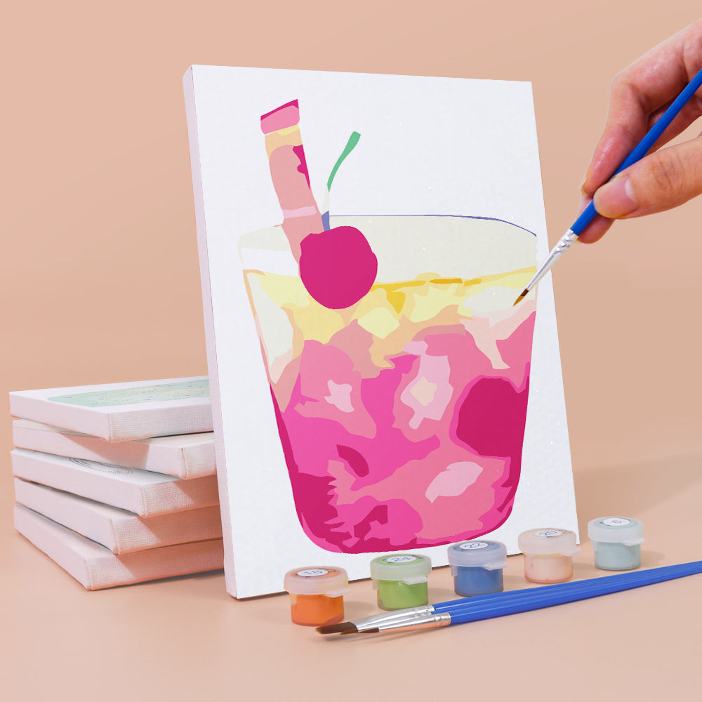 Cóctel Dulce 6 Partes Mini Pintar por Números