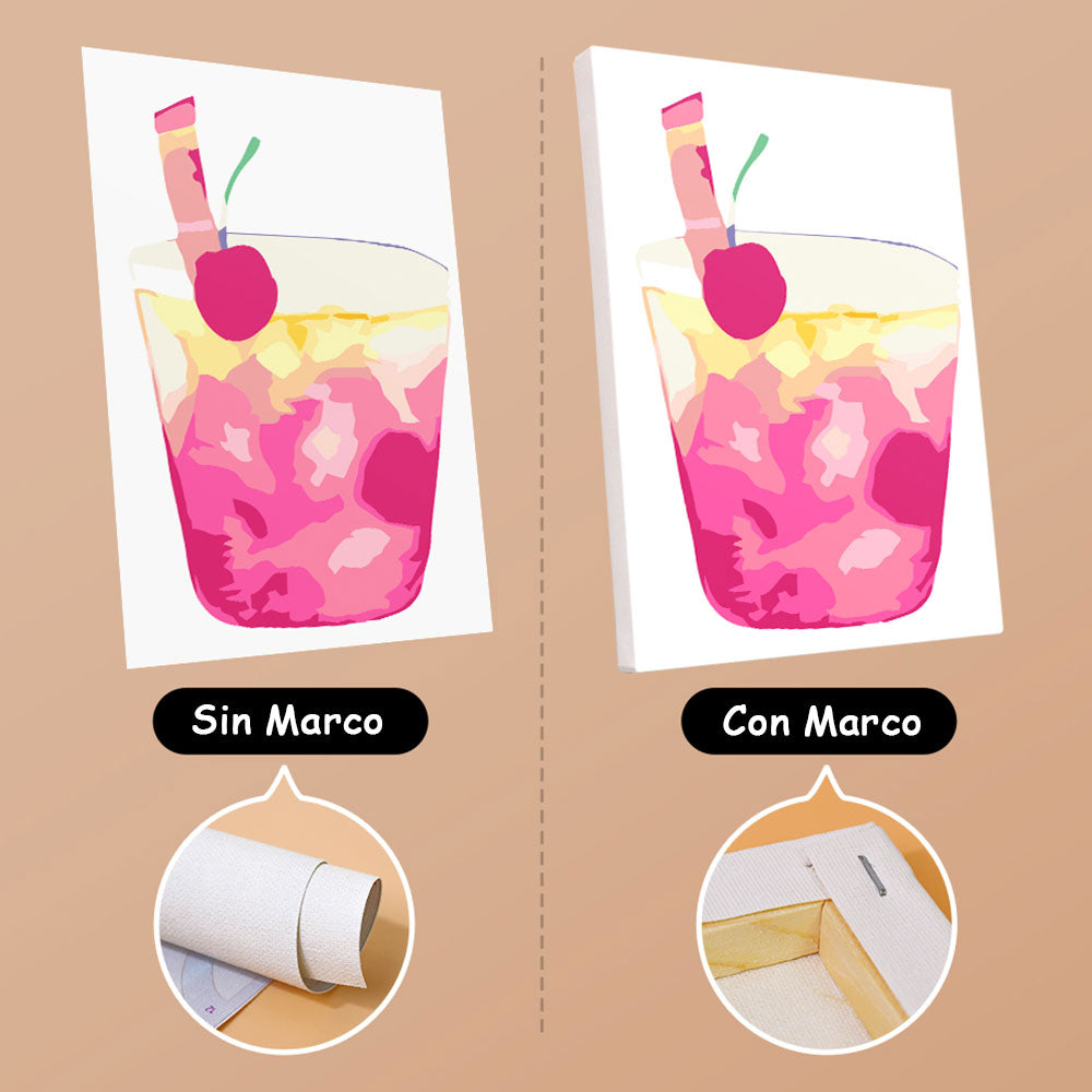 Cóctel Dulce 6 Partes Mini Pintar por Números