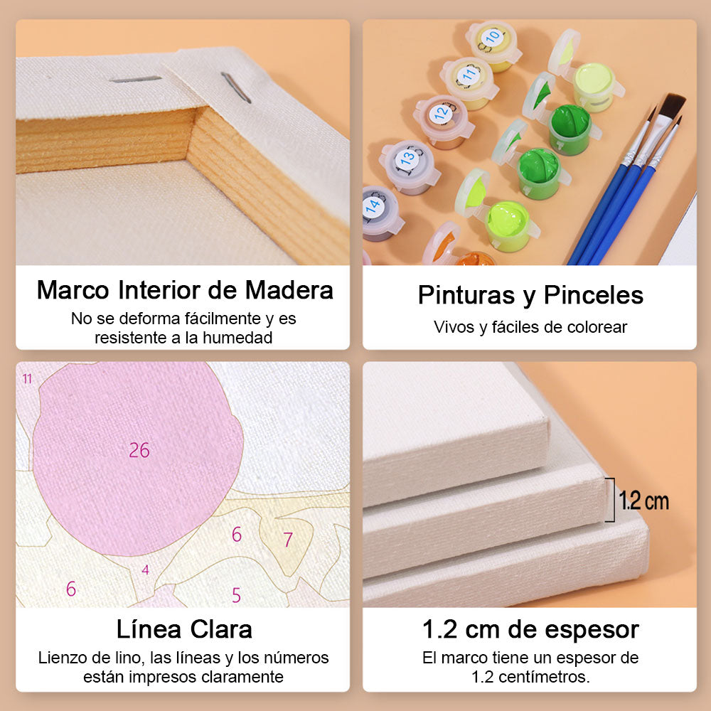 Cóctel Dulce 6 Partes Mini Pintar por Números