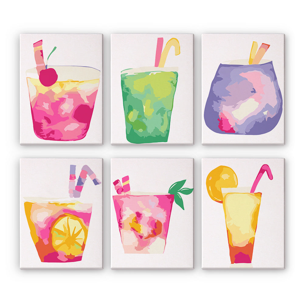 Cóctel Dulce 6 Partes Mini Pintar por Números