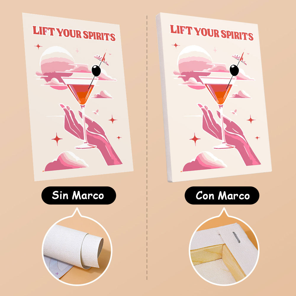 Cóctel Elegante 6 Partes Mini Pintar por Números