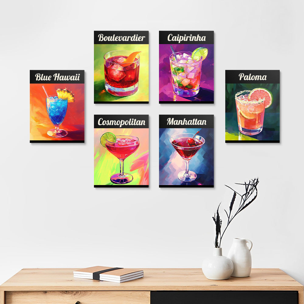 Cóctel Frío 6 Partes Mini Pintar por Números