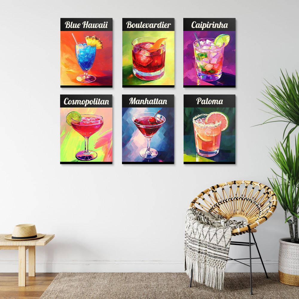 Cóctel Frío 6 Partes Mini Pintar por Números