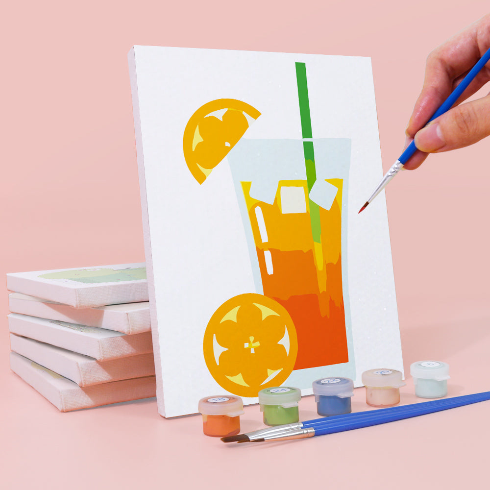 Cóctel Frutal 6 Partes Mini Pintar por Números