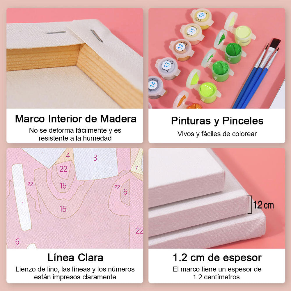 Cóctel Frutal 6 Partes Mini Pintar por Números