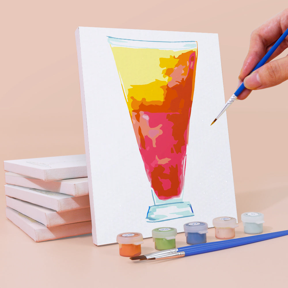 Cóctel Refrescante 6 Partes Mini Pintar por Números