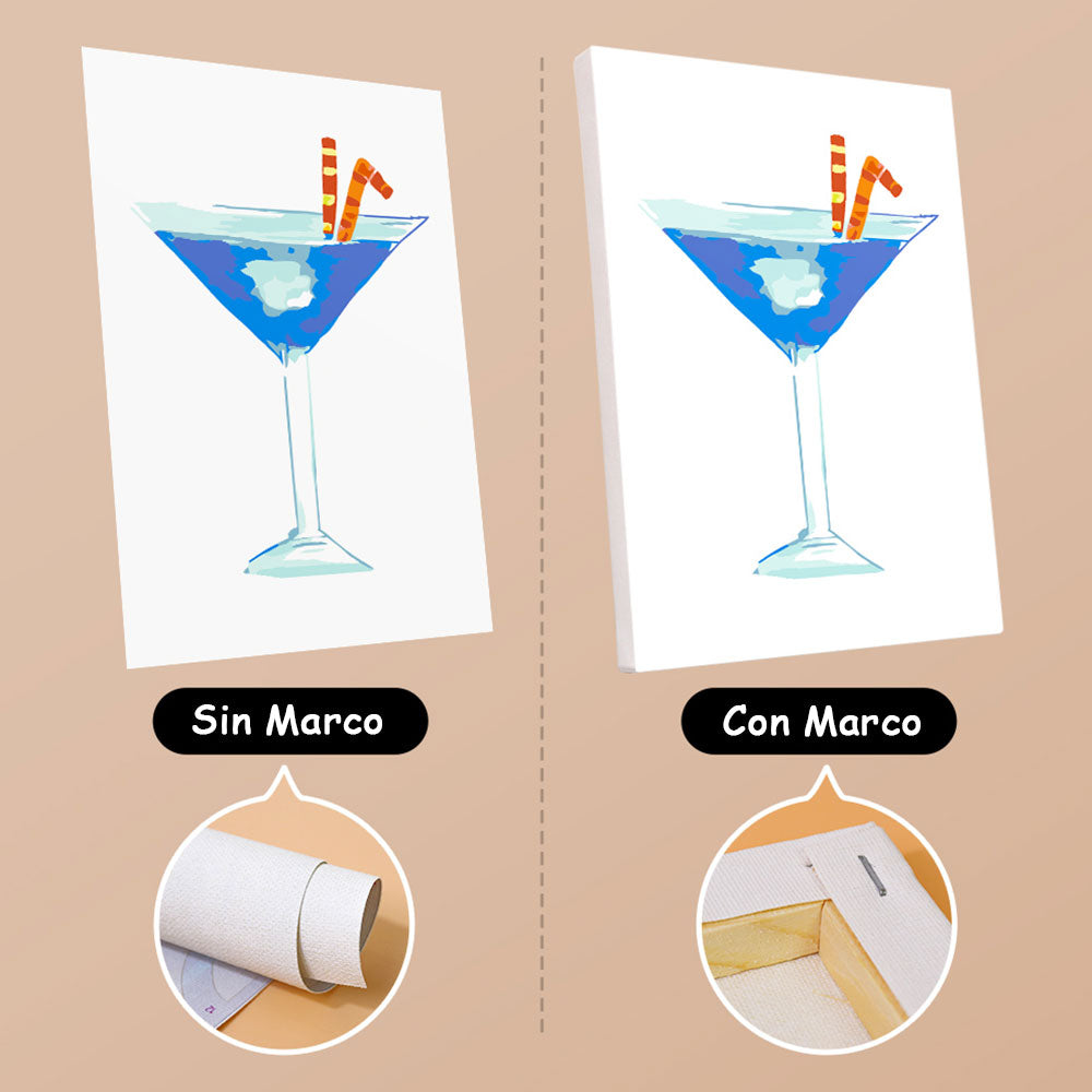 Cóctel Refrescante 6 Partes Mini Pintar por Números